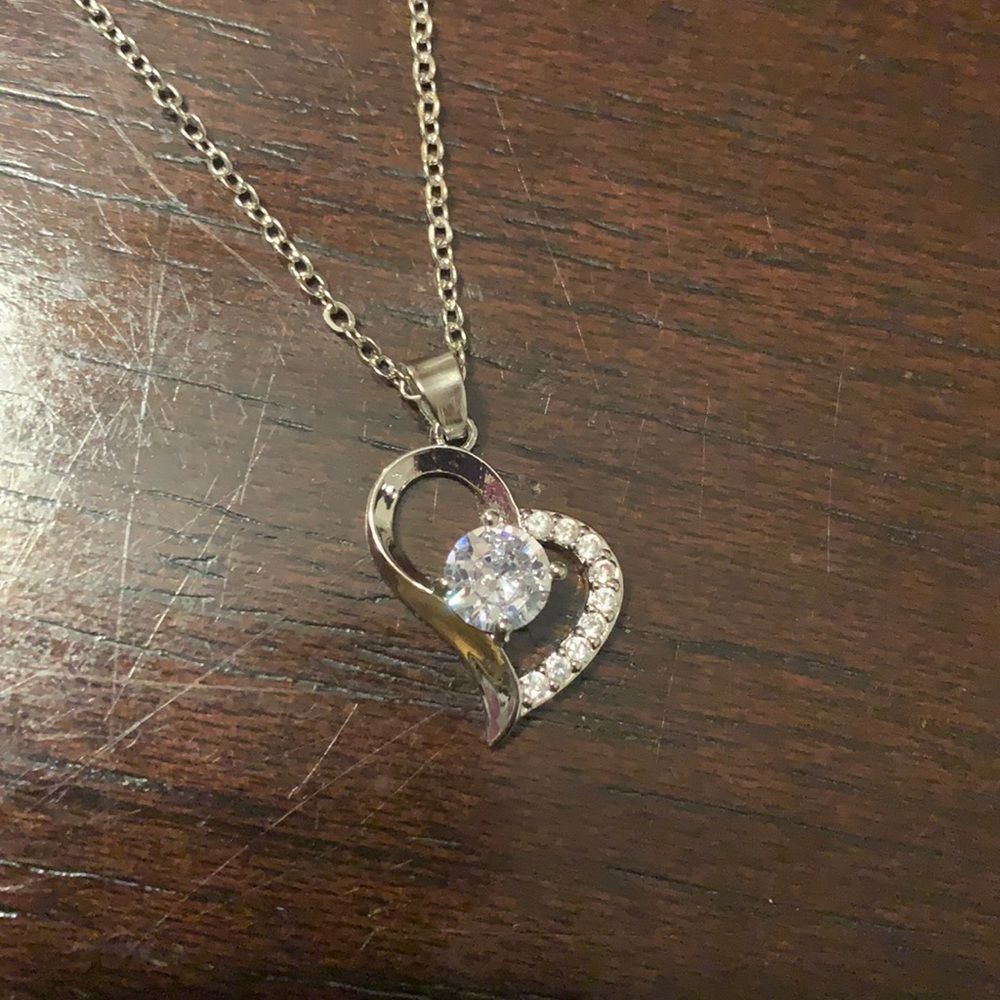 White Gold Heart Necklace